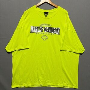 Harley-Davidson Gettysburg PA Battlefield Neon Yellow Graphic T-Shirt Mens 3XL